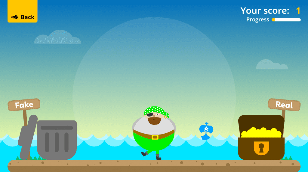 Buried treasure game