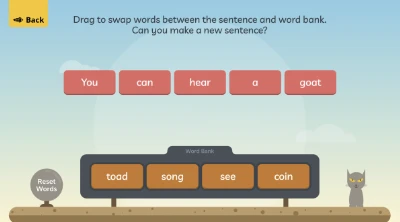 Sentence Substitution Phonics Game